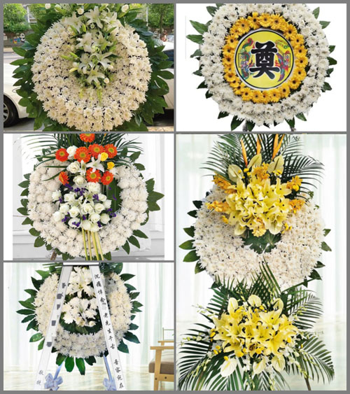 广东韶关市南雄市水口镇大坪村花圈速递